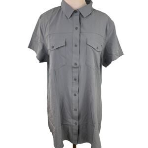King Ranch Pale Blue Short Sleeve Button Up Western Shirt NEW Size Large